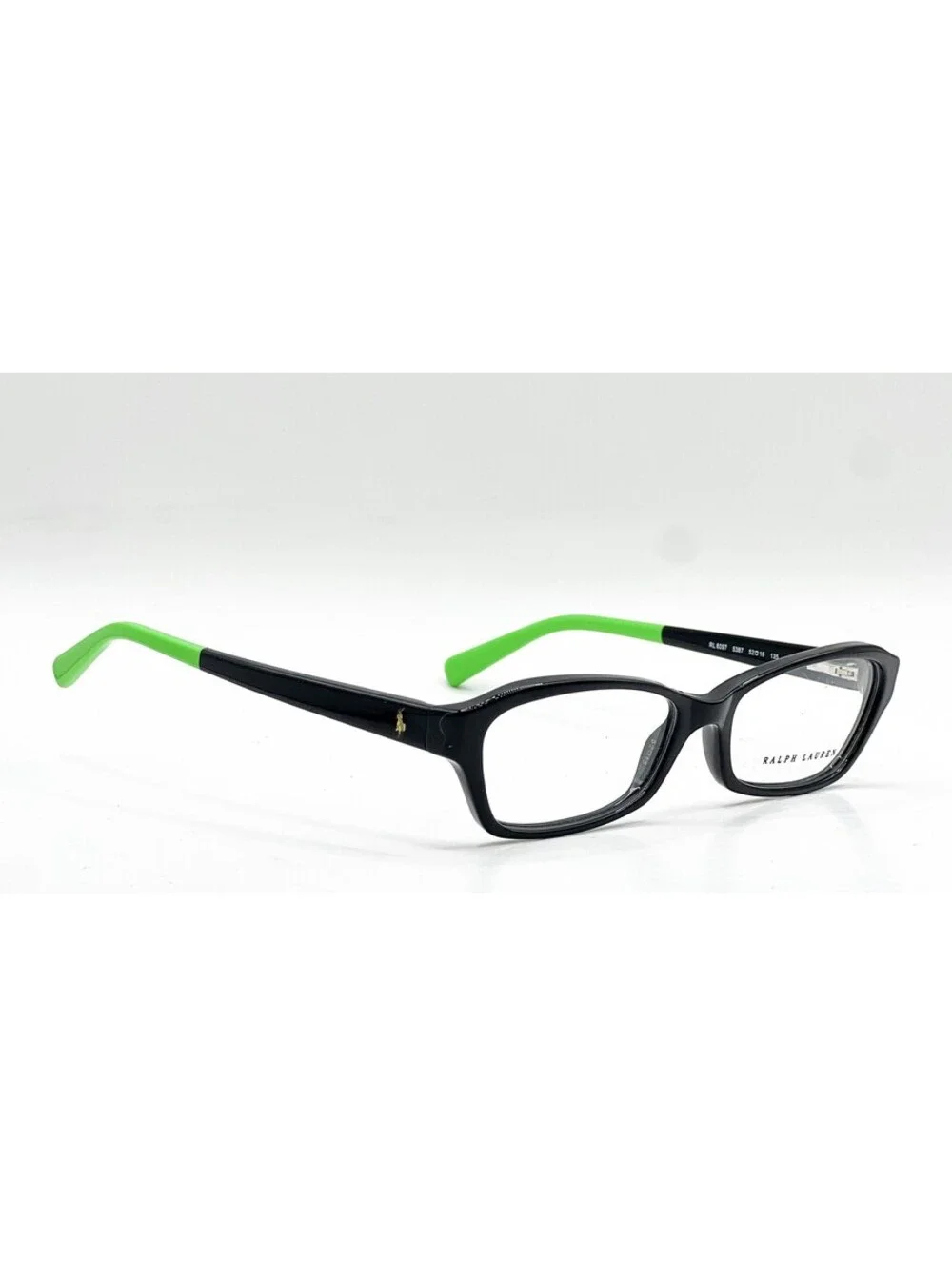 Ralph Lauren RL 6097 5387 Black Rectangle Authentic Eyeglass Frames 52-16-135